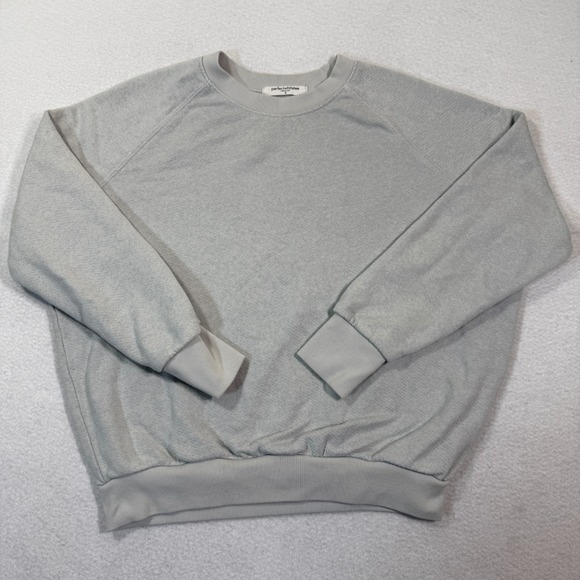 Perfectwhitetee Sweatshirt Women S Blue Crewneck Pullover USA Made Casual - Picture 1 of 8